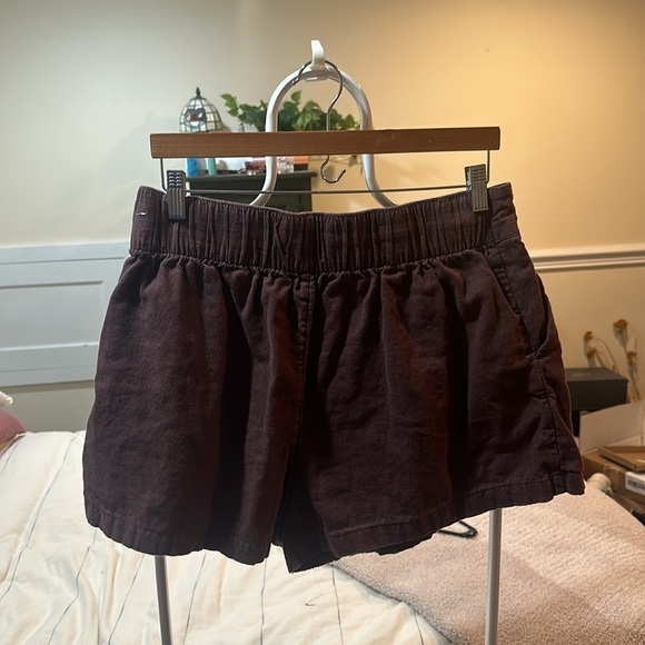 abercrombie high waist linen blend pull on short - Picture 4 of 5
